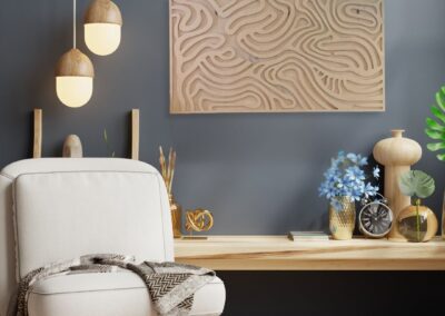 3D-Holzrelief The Sunrise von Flow Mesh – Birkenholz“, „Detailaufnahme CNC-Fräsung The Sunrise Holzbild