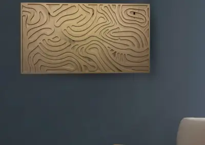 The Sunrise Holzwandbild und Dekoration auf Anthrazit Hintergrund